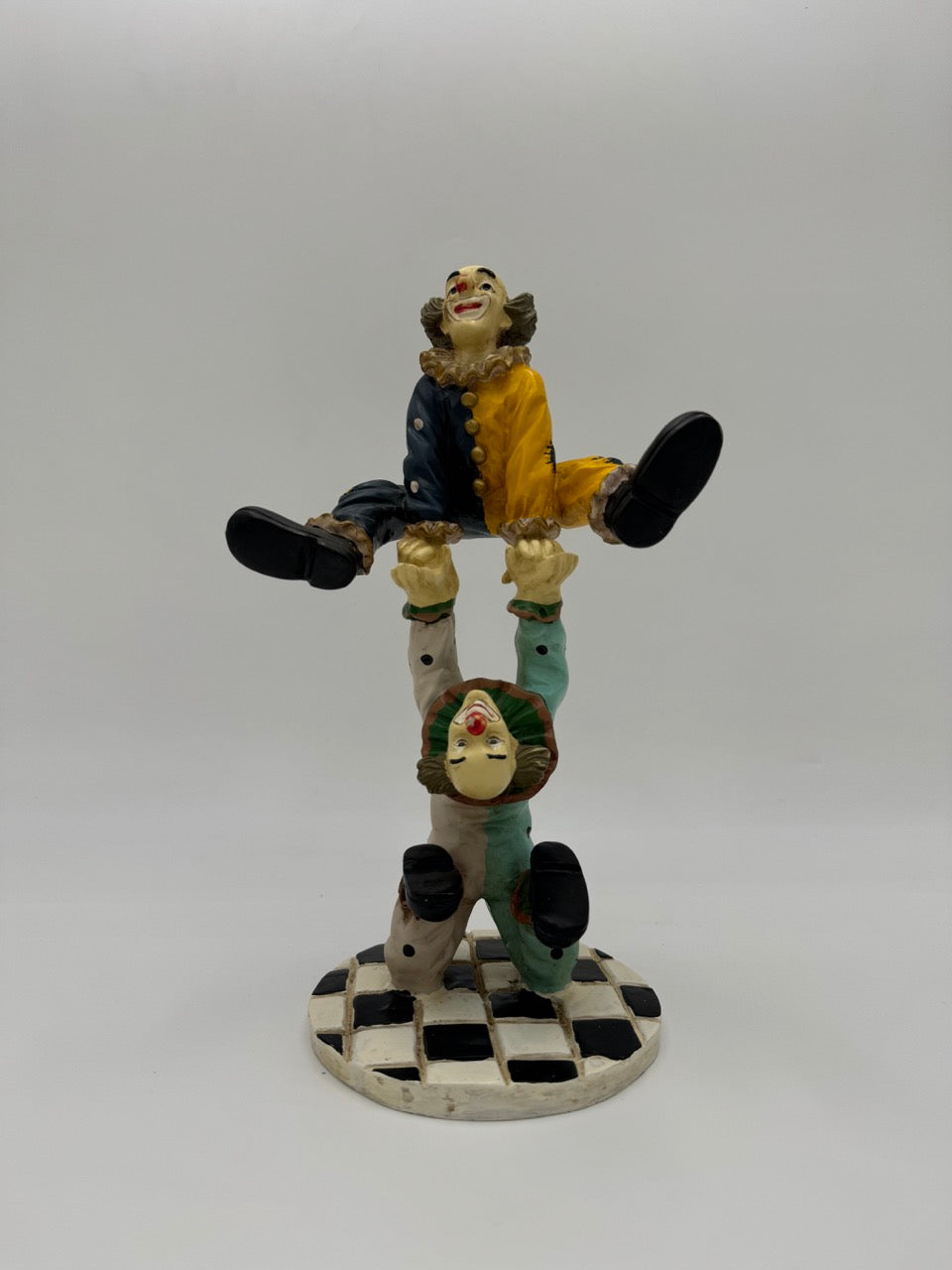 Ceramic Statue Balancing Clowns Figurine